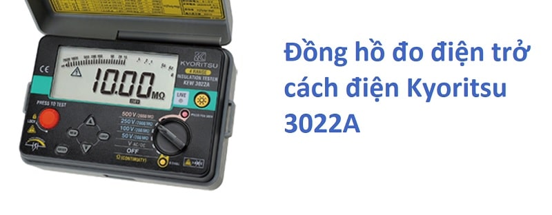 Đồng hồ đo điện trở cách điện Kyoritsu 3022A có trọng lượng chỉ khoảng 600g