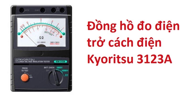 Kyoritsu 3123A là đồng hồ đo điện trở cách điện dạng chỉ thị kim