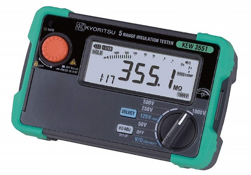 Đồng hồ đo điện trở cách điện Kyoritsu 3551 mang phong cách hiện đại