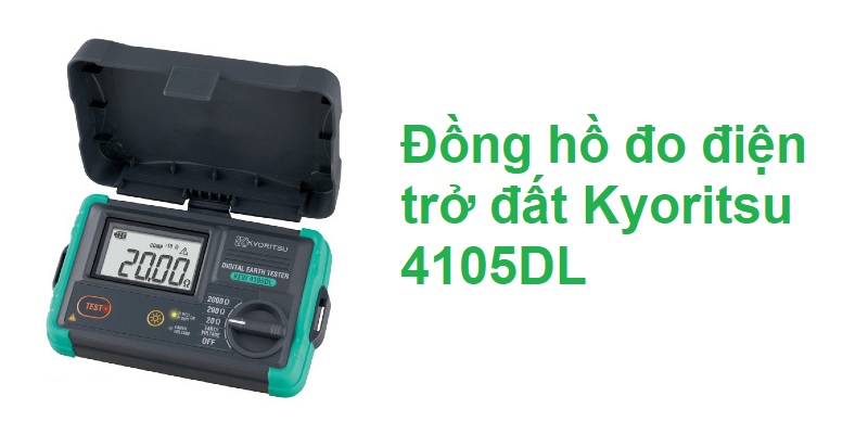 Đồng hồ đo điện trở đất Kyoritsu 4105DL có thiết kế hiện đại, hoạt động bền bỉ