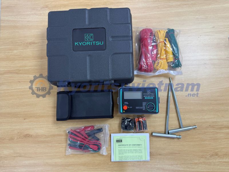 Bộ sản phẩm đồng hồ đo điện trở đất Kyoritsu 4105AH