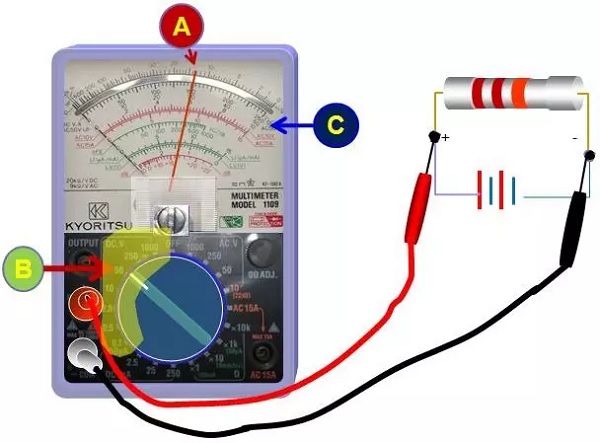 Cách đo điện trở bằng đồng hồ vạn năng kim