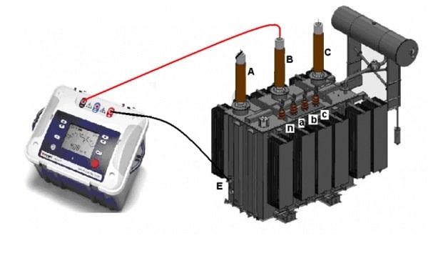 Đo điện áp cách điện giữa cuộn dây cao áp và thân chính máy biến áp